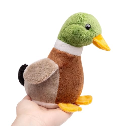 lilizzhoumax Ente plüschtier 4Zoll Simuliertes Tier Kawaii Niedlich Klein Realistische Kuscheltier Spielzeug für Tiere Geburtstag Geschenk für Kinder Heimdekoration sammeln pelziges Stofftier - Grün von lilizzhoumax