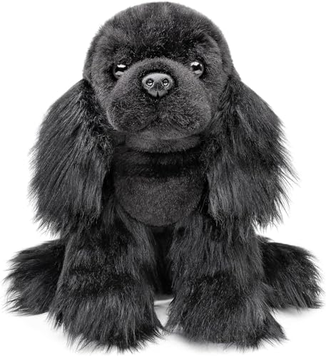 lilizzhoumax Hund Cocker Spaniel Plüschtier 32cm/12”, Simuliertes Tier Hund Plüschtier Kawaii Hund Kuscheltier Realistische Hund Plüsch Spielzeug für Wilde Tiere, Geschenk für Freunde und Kinder von lilizzhoumax