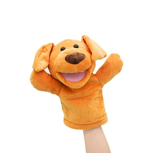 lilizzhoumax Hund Handpuppe Kuscheltier Tier Kawaii Niedliches Rollenspiel interaktives Früherziehungsspielzeug für Kinder Geschenk für Kinder perfekt für Puppentheater von lilizzhoumax