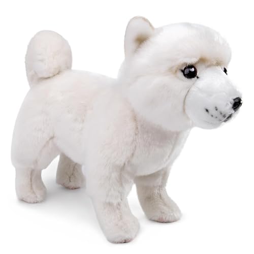 lilizzhoumax Hund Shiba Inu Plüschtier 30cm/12”, Simuliertes Tier Hund Plüschtier Kawaii Hund Kuscheltier Realistische Hund Plüsch Spielzeug für Wilde Tiere, Geschenk für Freunde und Kinder von lilizzhoumax