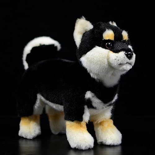 lilizzhoumax Hund Shiba Inu Plüschtier 30cm/12”, Simuliertes Tier Hund Plüschtier Kawaii Hund Kuscheltier Realistische Hund Plüsch Spielzeug für Wilde Tiere, Geschenk für Freunde und Kinder von lilizzhoumax