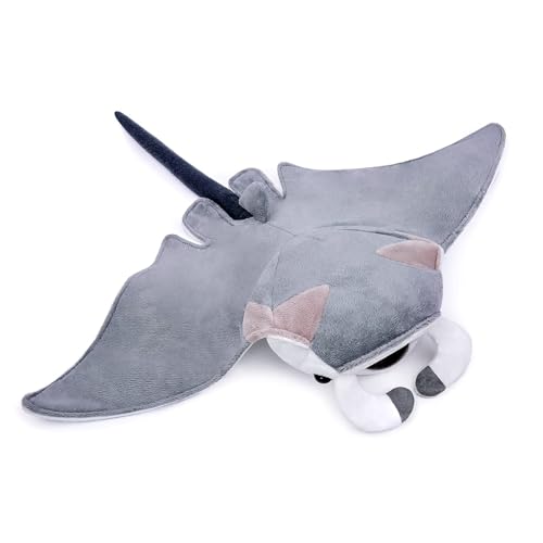 lilizzhoumax Manta plüschtier 38cm/15”, Simuliertes Tier Manta Plüschtier, Kawaii Manta Fisch Realistische Manta Plüsch Spielzeug für Wilde Tiere, Geschenk für Kinder von lilizzhoumax