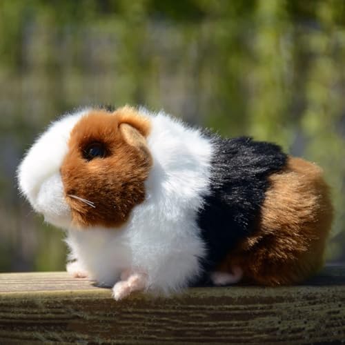 lilizzhoumax Meerschweinchen-Plüsch 18cm Simuliertes Tier Kawaii Meerschweinchen-Plüsch Realistische Spielzeug für Wilde Tiere, Geschenk für Freunde und Kinder pelziges Stofftier braun von lilizzhoumax