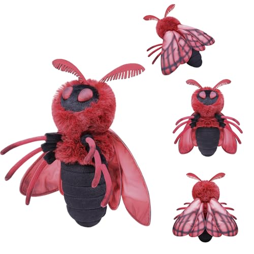 lilizzhoumax Motte Plüschtier 30cm Simuliertes Tier Seidenmotte Moth Plüschtier, Kawaii Motte Plüschtier, Realistische Insekt Motte Spielzeug für Wilde Tiere, Geschenk für Freunde und Kinder von lilizzhoumax