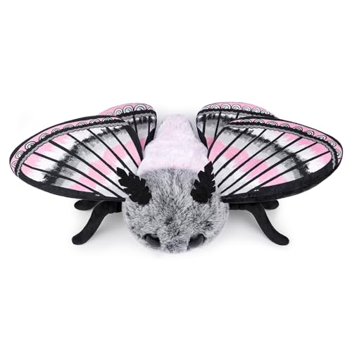 lilizzhoumax Niedlich Seidenspinner Plüschtier 10,62 Zoll Weiches realistisches Seidenspinner Stofftier für Kinder Insektenliebhaber Jungen und Mädchen Geschenke Heimdekoration schwarz rosa von lilizzhoumax