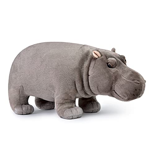 lilizzhoumax Nilpferd plüschtier 38cm/15”, Simuliertes Tier Nilpferd Plüschtier, Kawaii Nilpferd Kuscheltier, Realistische Nilpferd Plüsch Spielzeug für Wilde Tiere, Geschenk für Freunde und Kinder von lilizzhoumax