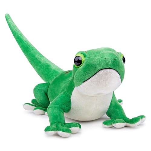 lilizzhoumax Pferdeinsel-Gecko Plüschtier 25” Simuliertes Tier Kawaii Gecko Kuscheltier Realistische Plüsch Reptil Spielzeug für Wilde Tiere Geschenk für Kinder Stofftier Geburtstagsgeschenk Grün von lilizzhoumax