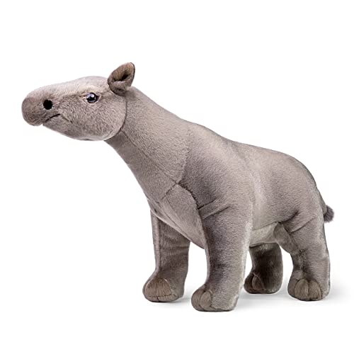 lilizzhoumax Riesennashorn plüschtier 33cm/13Zoll Simuliertes Tier Kawaii Realistische Nashorn Kuscheltier Spielzeug für Wilde Tiere Geschenk für Kinder pelziges Stofftier - Grau von lilizzhoumax