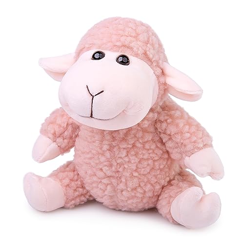 lilizzhoumax Schaf Plüschtier 13cm/5”, sitzen Simuliertes Tier Kawaii Schaf Kuscheltier, Realistische Schaf Plüsch Spielzeug für Wilde Tiere, Geschenk für Freunde und Kinder pelziges Stofftier Schaf von lilizzhoumax