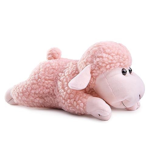 lilizzhoumax Schaf Plüschtier 20cm/8”, liegen Simuliertes Tier Kawaii Schaf Kuscheltier, Realistische Schaf Plüsch Spielzeug für Wilde Tiere, Geschenk für Freunde und Kinder pelziges Stofftier Schaf von lilizzhoumax