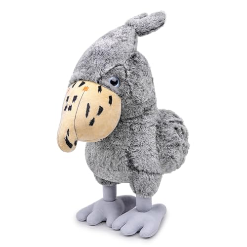 lilizzhoumax Schuhschnabel-Storch plüschtier 35cm/14” Simuliertes Tier Kawaii Schuhschnabel-Storch Plüsch Realistische Spielzeug für Wilde Tiere, Geschenk für Freunde und Kinder pelziges Stofftier von lilizzhoumax