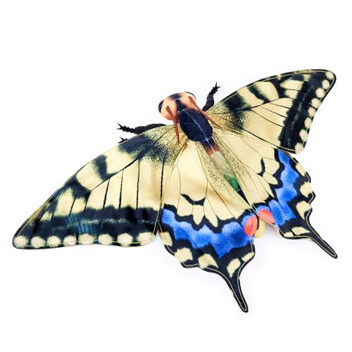 lilizzhoumax Schwalbenschwanz-Schmetterling Stofftier Plüschtier realistisches Schmetterling Plüsch schönes Tier niedliche und weiche Geschenke für Kinder Jungen und Mädchen 16” Gelb von lilizzhoumax