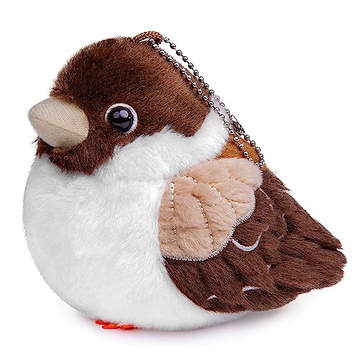 lilizzhoumax Spatz Kuscheltier 30cm/12”, Simuliertes Tier Spatz Plüschtier, Kawaii Kuscheltier Spatz, Realistische Spatz Vogel Plüschspie Spielzeug für Wilde Tiere, Geschenk für Freunde und Kinder von lilizzhoumax