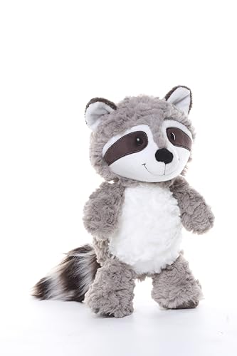 lilizzhoumax Waschbär plüschtier 28cm/11”, Simuliertes Tier Waschbär kuscheltiere Kawaii Fluffy stuffies Realistische Waschbär Plüsch Spielzeug für Wilde Tiere, Geschenk für Freunde und Kinder von lilizzhoumax