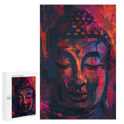 1000 teiliges Puzzle für Erwachsene Buddha Puzzle aus Holz runde Puzzles für Erwachsene Lernspiel Herausforderungsspielzeug (75 x 50 cm) von linghhiming