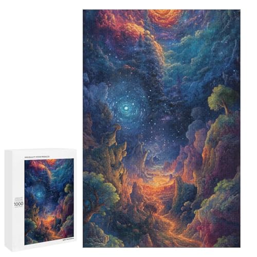 1000 teiliges Puzzle für Erwachsene Wolkensturm rundes Holzpuzzle für Erwachsene und Kinder Stressabbau Tool (75 x 50 cm) von linghhiming