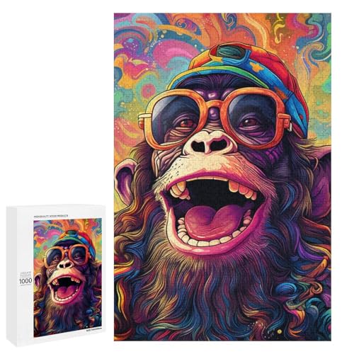 Puzzle für Erwachsene 1000 Teile buntes Affenpuzzle Holzpuzzle Lernspiel Herausforderungsspielzeug 75 x 50 cm Puzzle für Erwachsene 1000 Teile buntes Affenpuzzle Holzpuzzle Lernspiel Herausforderungsspielzeug 75 x 50 cm von linghhiming