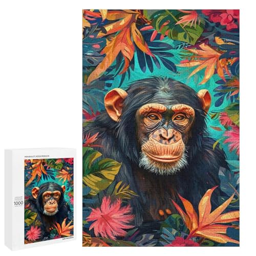 Puzzle für Erwachsene bunter AFFE 1000 Teile Holzpuzzle für Erwachsene und Kinder ab 12 Jahren Lernspielzeug 75 x 50 cm Puzzle für Erwachsene bunter AFFE 1000 Teile Holzpuzzle für Erwachsene und Kinder ab 12 Jahren Lernspielzeug 75 x 50 cm von linghhiming