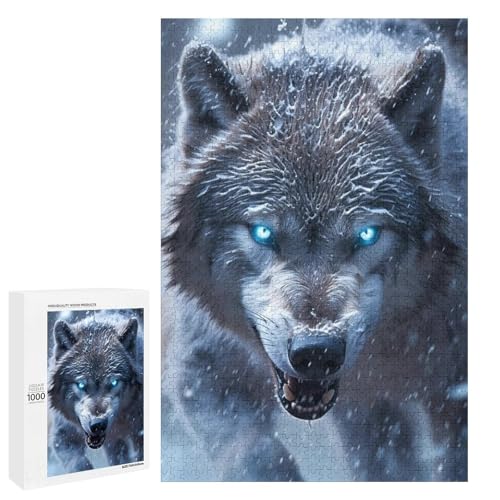 Puzzle für Erwachsene: Bär Wolf Morphs 1000 teiliges Holzpuzzle für Erwachsene und Kinder ab 12 Jahren (75 x 50 cm) von linghhiming