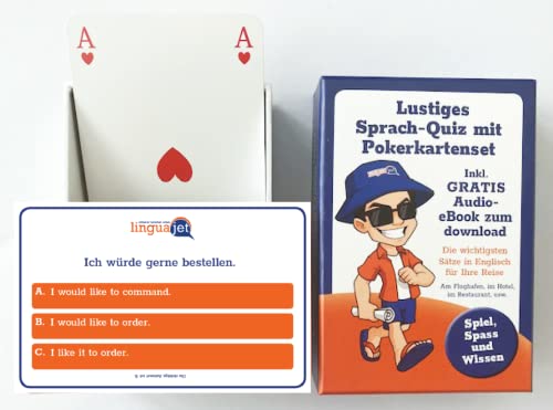 Sprachquiz Englisch mit Pokerkartenset - Englisch Lernen für Erwachsene - Pocket Sprachquiz für Reisen - English Quiz mit Audio ebook - Englisch Kenntnisse verbessern Kartenspiel | LINGUAJET von linguajet schneller Sprachen lernen