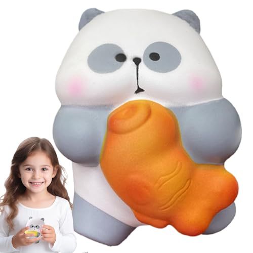 Lisutupode 11cm Panda Quetschspielzeug, Panda Squeeze Toy, Weiche Panda Stressbälle, Panda Zappelspielzeug, Niedliches Cartoon Panda Zappelspielzeug Mit Langsam Steigender Puppe von lisutupode