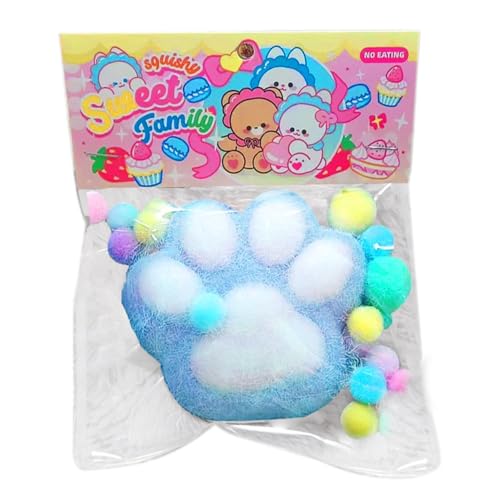 Lisutupode 2X Katzenpfoten Quetschspielzeug, Quetschzappel, Cartoon Katze Pfote Sitzen Bär Stress Relief Squeeze Spielzeug, Cartoon Weiches Langsam Steigendes Stressabbau Spielzeug, 6-8cm von lisutupode