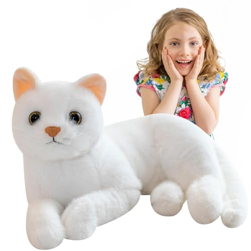 lisutupode 30cm Katze Kuscheltier, Simulation Katze Plüschpuppe Spielzeug, 3D Katzenkissen Plüschtier, Süßes Katzen Plüschtier, Kurzes Plüschmaterial, Flauschiges Plüschtier von lisutupode