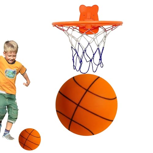 lisutupode Basketball - Größe 7 Basketballball Silent Ball - Trainingsball mit hoher Dichte, gedämpfter Basketball-Schaumstoffball für Verschiedene Indoor-Aktivitäten, Kinder, Teenager, Erwachsene von lisutupode