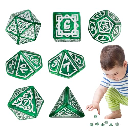 lisutupode Brettspiel Würfel Set, 7-teilige Acryl Würfel für Brettspiele, Farbenfrohes Gruppenspiel Für Unterwegs Und Zuhause lisutupode Brettspiel Würfel Set, 7-teilige Acryl Würfel für Brettspiele, Farbenfrohes Gruppenspiel Für Unterwegs Und Zuhause von lisutupode