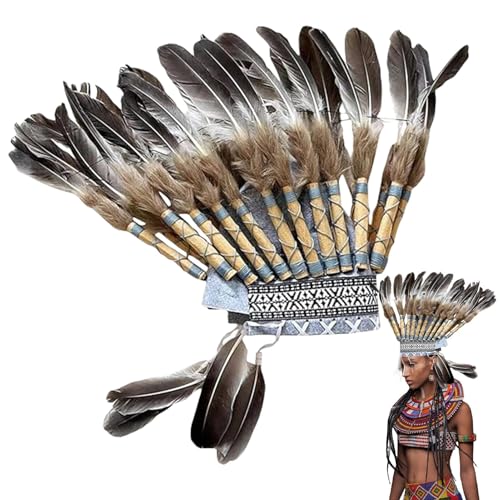 lisutupode Feder Kopfschmuck Kostüm - Häuptling Hut Feder Kopfschmuck - Native Feder Hut Feder Stirnband Zubehör Dekorative Häuptling Hut Feder Kopfschmuck für Halloween Show Cosplay lisutupode Feder Kopfschmuck Kostüm - Häuptling Hut Feder Kopfschmuck - Native Feder Hut Feder Stirnband Zubehör Dekorative Häuptling Hut Feder Kopfschmuck für Halloween Show Cosplay von lisutupode
