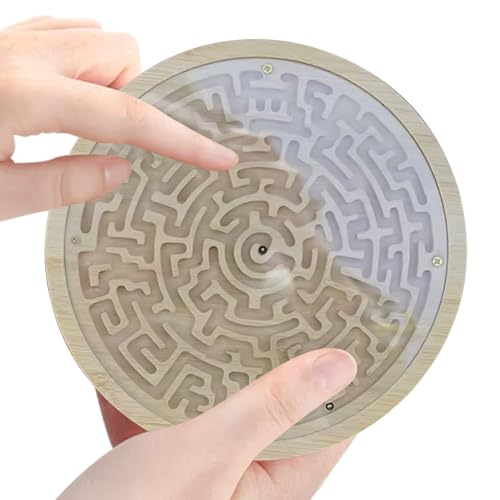 lisutupode Labyrinth Spiel | Holz Labyrinth Bretter Für Kinder | Mit 2 Metall Kugeln Runde Brett Für Reisen Partys Klassenraum Familie Jugendliche Kinder Erwachsene lisutupode Labyrinth Spiel | Holz Labyrinth Bretter Für Kinder | Mit 2 Metall Kugeln Runde Brett Für Reisen Partys Klassenraum Familie Jugendliche Kinder Erwachsene von lisutupode