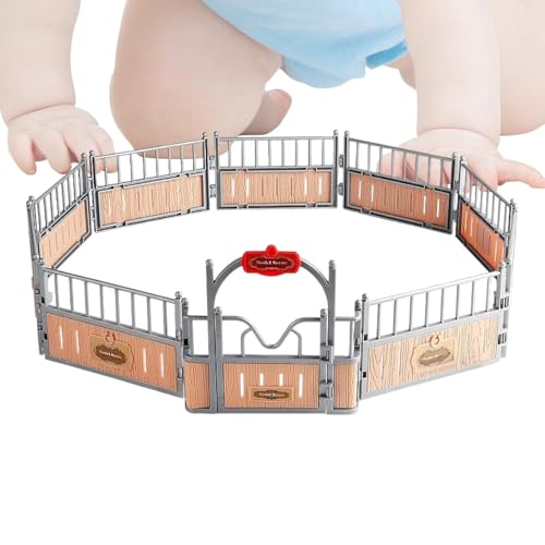 lisutupode Pferdestabile Playset, Pferdestallmodell - Farmtierzaunfiguren für Mädchen - Fun Realistic Totend Play Toys für Ostern, Kindertag, Thanksgiving von lisutupode