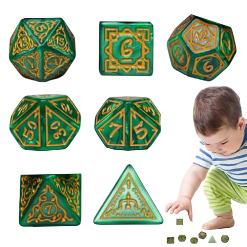 lisutupode Spiel Würfel Set | 7-teiliges Rollenspiel Acryl Würfelspiel - Farbenfrohes Komplettset Mit Magnetbox Für Picknick Camping Reisen lisutupode Spiel Würfel Set | 7-teiliges Rollenspiel Acryl Würfelspiel - Farbenfrohes Komplettset Mit Magnetbox Für Picknick Camping Reisen von lisutupode