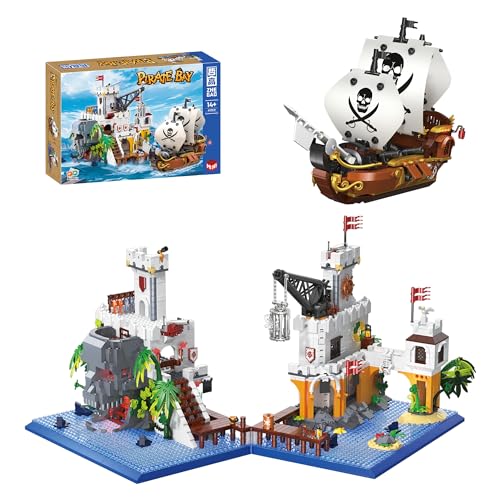 litodinogo ZHEGAO 612021 Pirate Bay Klemmbausteine, 2024 Neues Modell Spielzeug Bauset Mini Klemmbausteine Kit für Erwachsene und Jungen （2461 Teile） von litodinogo