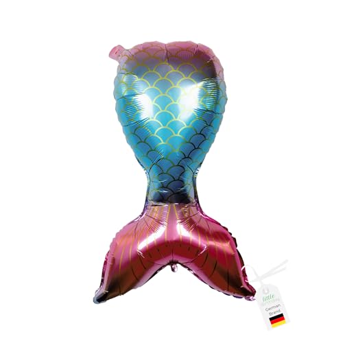 LITTLE BIRTHDAY | XL Meerjungfrau | Mermaid Flosse bunt Folienballon | Helium Gas Balloon Ballon | Geburtstag | Kindergeburtstag | 76,5x48 cm von little Birthday