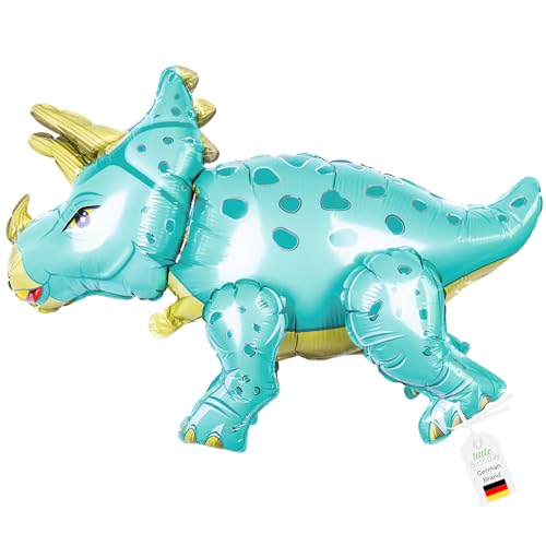 LITTLE BIRTHDAY - XXL Dinosaurier Stand Folienballon | Dinosaurier Luftballon | Luft | Geburtstag | Kindergeburtstag | 90x45 cm von little Birthday