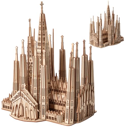 Little Story Holz Puzzle pädagogisch Modell 3D Set Do Self Für Kinder Erwachsene Geschenk… (Sagrada Familia) von little story