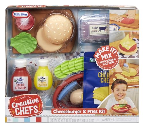 Little Tikes Creative Chefs Cheeseburger and Fries Kit – mit Make It Mix und 22 Realistischen Utensilien, Rollenspiel-Kochset, Nicht ESSBAR, Geeignet für Jungen und Mädchen ab 3 Jahren Little Tikes Creative Chefs Cheeseburger and Fries Kit – mit Make It Mix und 22 Realistischen Utensilien, Rollenspiel-Kochset, Nicht ESSBAR, Geeignet für Jungen und Mädchen ab 3 Jahren von little tikes