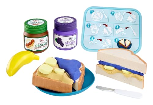 Little Tikes Creative Chefs Peanut Butter & Jelly Kit - Mit Speziellem Make-It! Mix-Spielsand, 10 Zubehörteilen, Realistische Sandwich-Zubereitung, für Jungen und Mädchen ab 3 Jahren, Nicht ESSBAR Little Tikes Creative Chefs Peanut Butter & Jelly Kit - Mit Speziellem Make-It! Mix-Spielsand, 10 Zubehörteilen, Realistische Sandwich-Zubereitung, für Jungen und Mädchen ab 3 Jahren, Nicht ESSBAR von little tikes