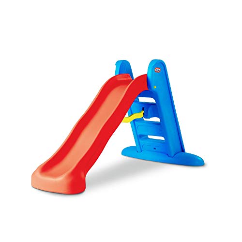 Little Tikes Easy Store Große Rutsche - Spielset für Drinnen und Draußen - Langlebig, Stabil, Kindersicher - Zusammenklappbar für einfachen Aufbewahrung und Transport - Rot und Blau von little tikes