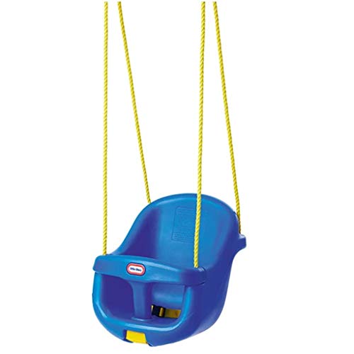 Little Tikes Kleinkindschaukel mit hoher Rückenlehne - Mit verstellbarem Sicherheitsgurt und verriegelbarer T-Bar, Blue von little tikes