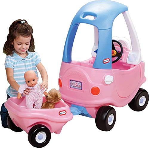 Little Tikes PrincessinCozy Coupé-Anhänger - Für Spielzeug & Puppen - Robuste Konstruktion für Drinnen und Draußen von little tikes