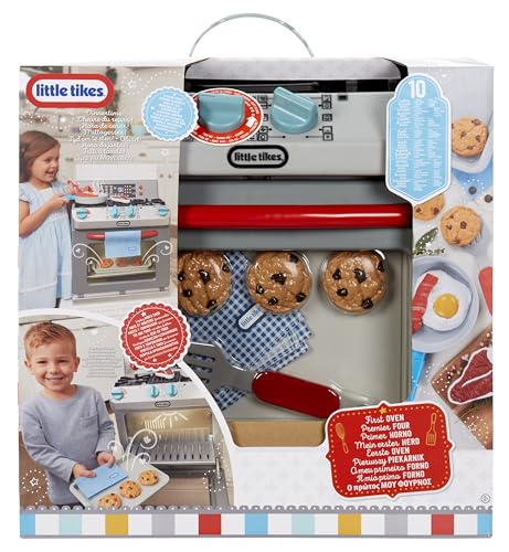 Little Tikes Retro '50s Inspired Oven - Realistisches Spielgerät für Kinder - Spielküche mit 11 Kochutensilien und Realistischen Retro-Sounds - für Jungen und Mädchen ab 2 Jahren von little tikes