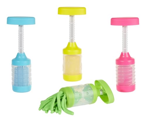 Wonder Factory Never Dry Dough Extruder - Enthält 74 ml Knete, Bunte Modelliermasse, Trocknet Nicht Aus, Glutenfrei und Angenehm Riechend, Kreatives Spielzeug für Kinder von little tikes