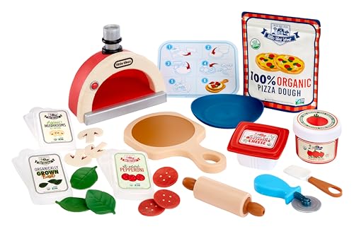 Little Tikes Creative Chefs Pizza Kit - Mit Speziellem Make-It! Mix Spielsand, 22 Zubehörteilen, Realistisches Pizzabäcker-Rollenspiel, für Jungen und Mädchen ab 3 Jahren, Nicht ESSBAR von little tikes