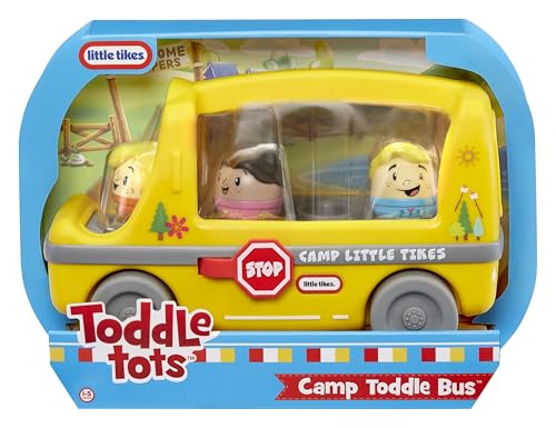 little tikes Toddle Tots Camp Toddle Bus - Toddle Spielset, Enthält Bus + 3 Figuren für Rollenspiele, Spielzeug und Geschenk für Kleinkinder und Jungen und Mädchen im Alter von 1-5 Jahren von little tikes