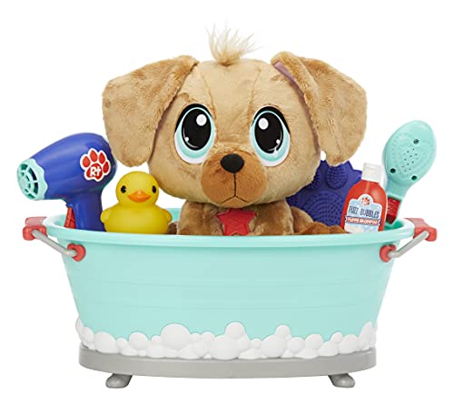 little tikes 658662EUC Rescue Tales Scrub 'n Groom Bathtub Playset-Mit Plüsch-Golden Retriever-weiches Plüschtier zum Kuscheln-fördert das Einfühlungsvermögen-mit Bürste, Gummiente & mehr-ab 3 Jahren von little tikes