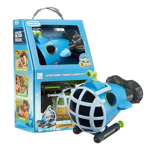 little tikes Big Adventures U-Boot-STEM-Spielzeug - Inklusive Wasserfahrzeug mit Unterwasser-Sichtgerät, Wassersprüher und Siebnetz - ideal für Kinder im Alter ab 3 Jahren von little tikes