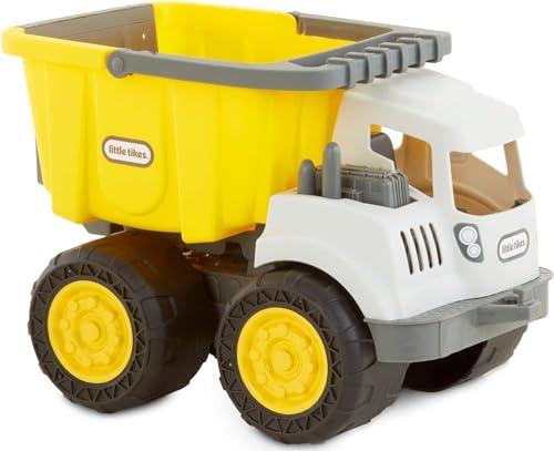 little tikes Dirt Diggers 2-in-1 Kipplaster - Spielzeug für Draußen und Drinnen, bewegliche Elemente und Funktionen - Für aktives Spielen, ab 2 Jahren - Gelb von little tikes