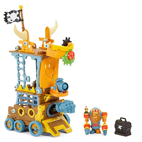 Little Tikes 647093 Kingdom Builders-Wreckin Featuring Bashers Leader Captain Cannonblast with 25+ Roller Pieces Including Dropping Balcony, Shooting Iron Faust, Cannon & Many More-Kids Ages 3+, Multi von little tikes